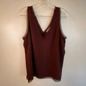 Chelsea28 Tank Top with Frayed-Lace